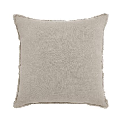 Renwil Ignatia Natural Linen Pillow 22 x 22 PWFL1449 - front view of natural neutral linen pillow