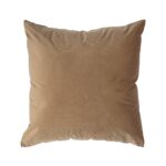 Renwil Alchemilla Tan Poly-Velvet Pillow 20 x 20 PWFL1458 - front view of tan poly-velvet pillow