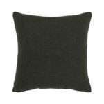 Renwil Sandro Deep Olive Woven Cotton Pillow 22 x 22 PWFL1469 - front view of deep olive cotton pillow