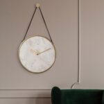 Renwil Livenna Wall Clock CL239 — marble dial and antique brass detail