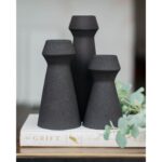 Renwil Granfeld Black Iron Vases - Set of 3 — product detail view 4
