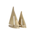 Renwil Fable STA706 pair of gold aluminum sailboat sculptures