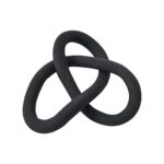 Renwil Binna Decorative Sculpture — full view of the matte black infinity-knot sculpture