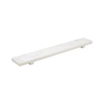 Renwil Inka White Marble Tray — angled full view of the long white marble tray
