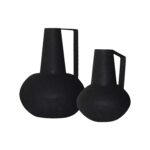Renwil Monarda Black Iron Vases - Set of 2 — main product view