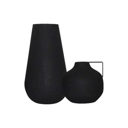 Renwil Roove Black Iron Vases - Set of 2 — main product view