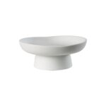 Renwil Malabo Off-White Ceramic Pedestal Bowl — off-white ceramic decorative bowl on a pedestal base
