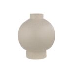 Renwil Lamoureux Textured Ivory Ceramic Vase — textured ivory ceramic vase with globe-shaped body
