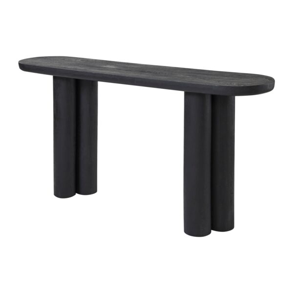 Renwil Dayna TA492 sandblasted black mango wood console table — product view 2
