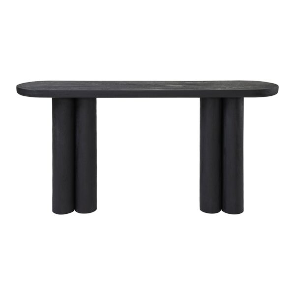 Renwil Dayna TA492 sandblasted black mango wood console table — product view 3
