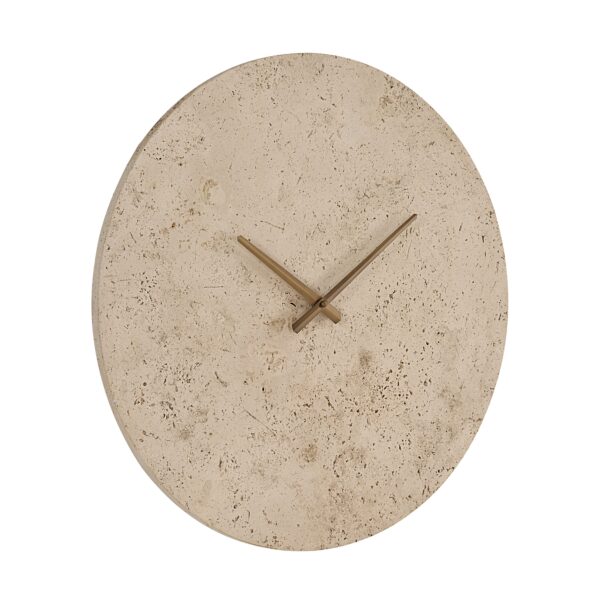 Renwil Fusion Wall Clock CL260 — angled view of stone clock