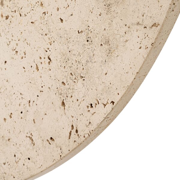Renwil Fusion Wall Clock CL260 — natural travertine surface detail