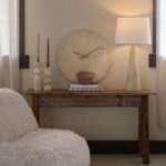 Renwil Fusion Wall Clock CL260 — clock styled above a console