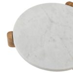 Renwil Lance Marble and Wood Tray — detail of the marble surface