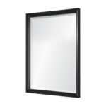 Renwil Dante Black Foil Framed Beveled Wall Mirror MT2758 - angled view of broad black foil frame