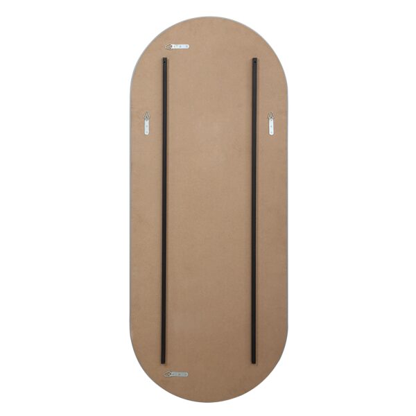 Renwil Kastelli Frameless Capsule Full Length Mirror MT2696 - rear view showing vertical and horizontal mounting points