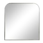 Renwil Salma Brushed Nickel Arch Wall Mirror MT2720 - front view of brushed nickel arch mirror