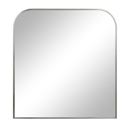 Renwil Salma Brushed Nickel Arch Wall Mirror MT2720 - front view of brushed nickel arch mirror