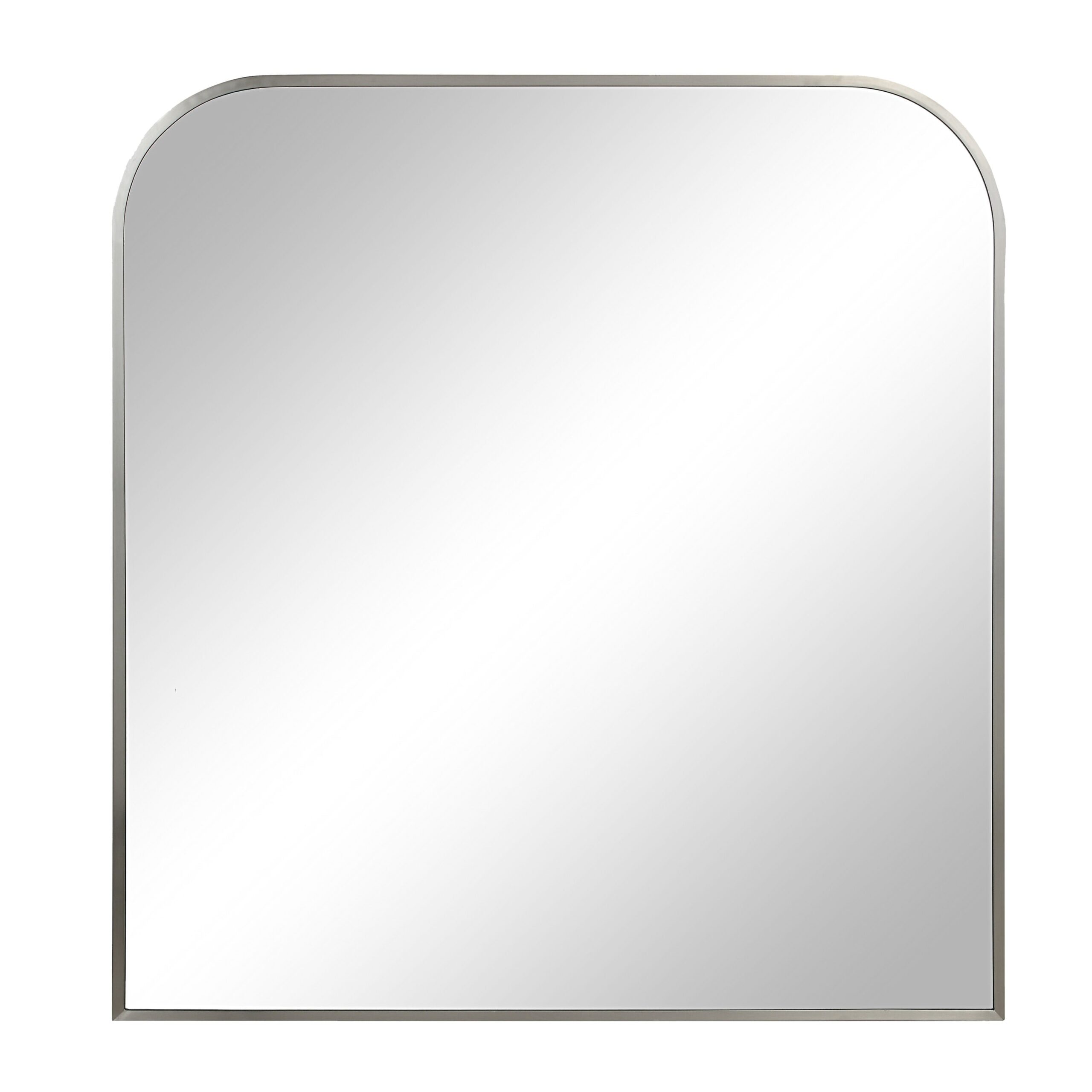 183976.jpg Renwil Salma Brushed Nickel Arch Wall Mirror MT2720 - front view of brushed nickel arch mirror