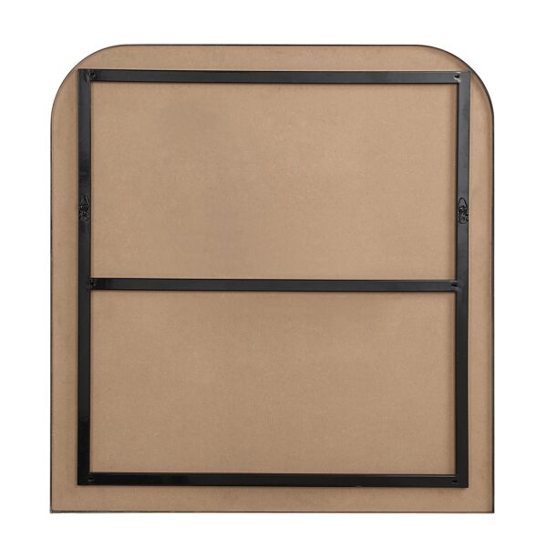 Renwil Salma Brushed Nickel Arch Wall Mirror MT2720 - rear view showing mounting hardware