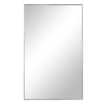Renwil Spili Polished Nickel Rectangular Wall Mirror MT2700 - front view of the polished nickel rectangular mirror