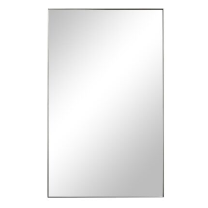 Renwil Spili Polished Nickel Rectangular Wall Mirror MT2700 - front view of the polished nickel rectangular mirror