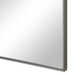 Renwil Spili Polished Nickel Rectangular Wall Mirror MT2700 - close-up of the polished nickel corner