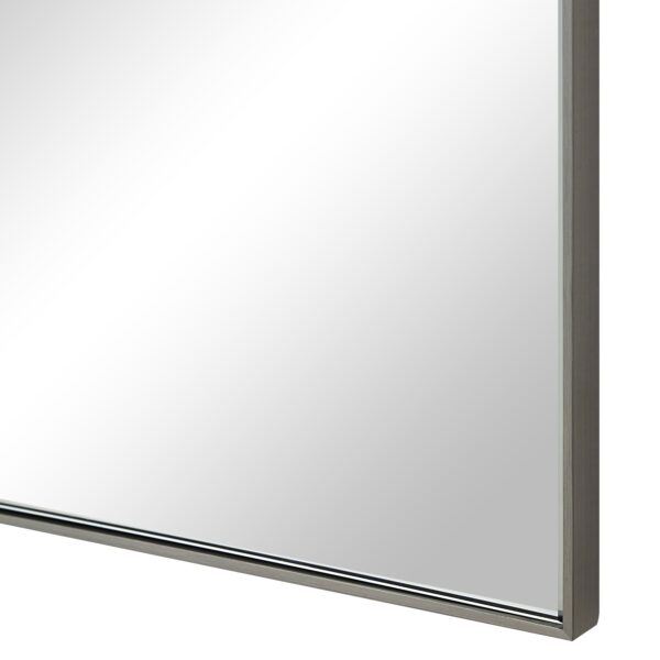 Renwil Spili Polished Nickel Rectangular Wall Mirror MT2700 - close-up of the polished nickel corner