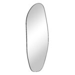 Renwil Enina Matte Black Organic Full Length Mirror MT2704 - angled view of the slim iron frame