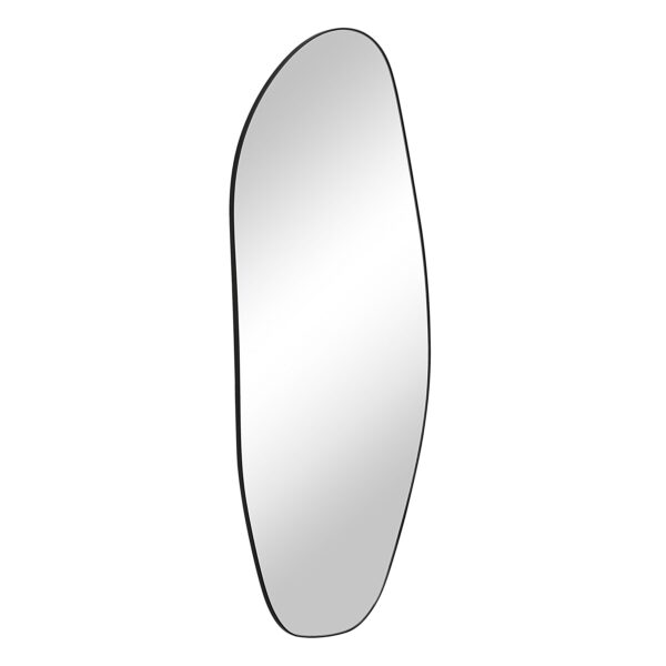 Renwil Enina Matte Black Organic Full Length Mirror MT2704 - angled view of the slim iron frame