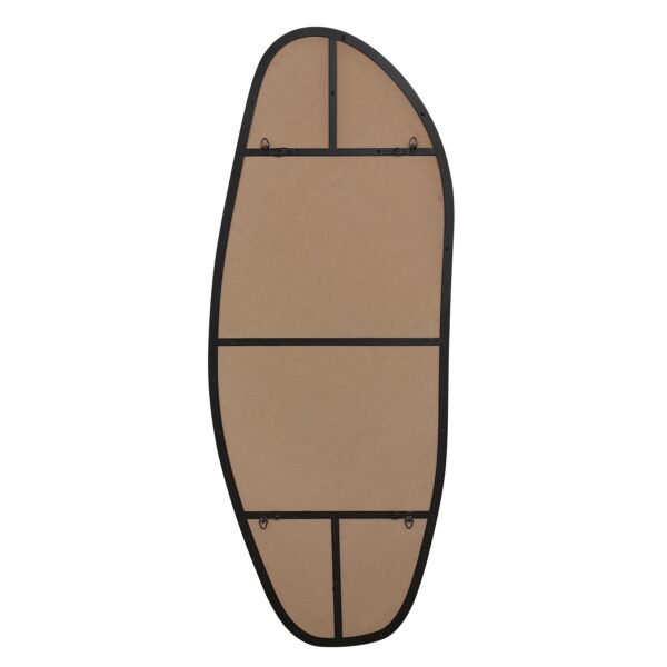 Renwil Enina Matte Black Organic Full Length Mirror MT2704 - rear view showing the four-way mounting points