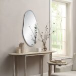 Renwil Anogia Beveled Organic Vanity Mirror MT2697 - organic mirror styled above a console
