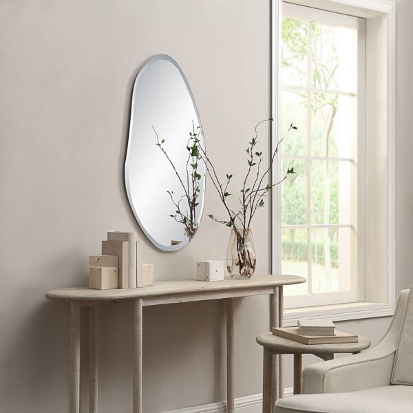 Renwil Anogia Beveled Organic Vanity Mirror MT2697 - organic mirror styled above a console