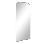Renwil Samia Brushed Nickel Full-Length Mirror MT2721 - angled view of slim stainless steel frame