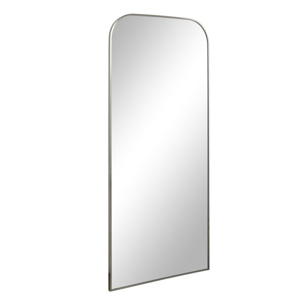 Renwil Samia Brushed Nickel Full-Length Mirror MT2721 - angled view of slim stainless steel frame