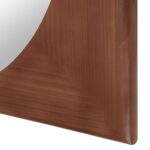 Renwil Sitia Walnut Finish Pine Full Length Mirror MT2698 - close-up of the walnut-painted pine frame
