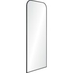 Renwil Mandret Black Iron Full Length Mirror MT2381 - angled view of the slim black iron frame