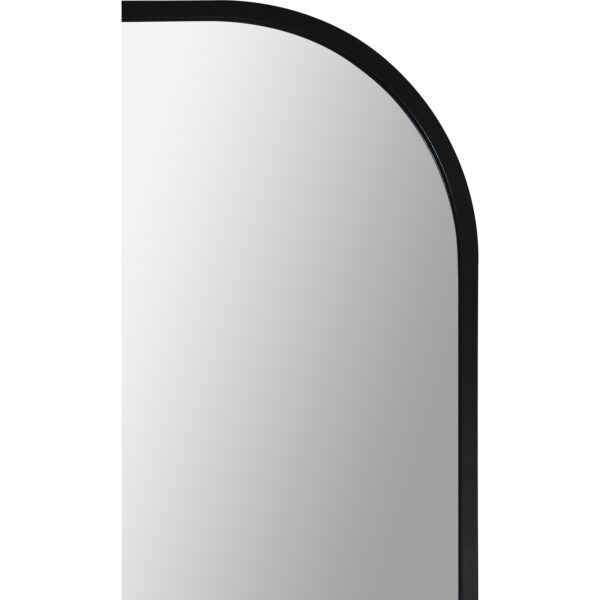 Renwil Mandret Black Iron Full Length Mirror MT2381 - rounded upper corner detail