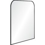 Renwil Luka Black Iron Wall Mirror MT2382 - angled view of the black iron frame