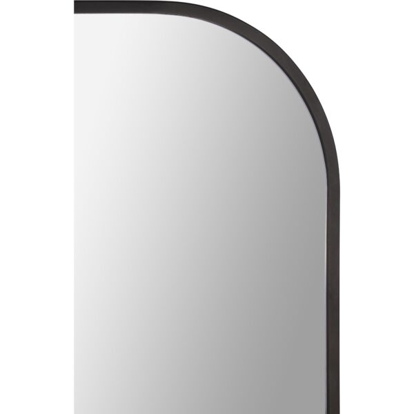 Renwil Luka Black Iron Wall Mirror MT2382 - rounded upper corner detail