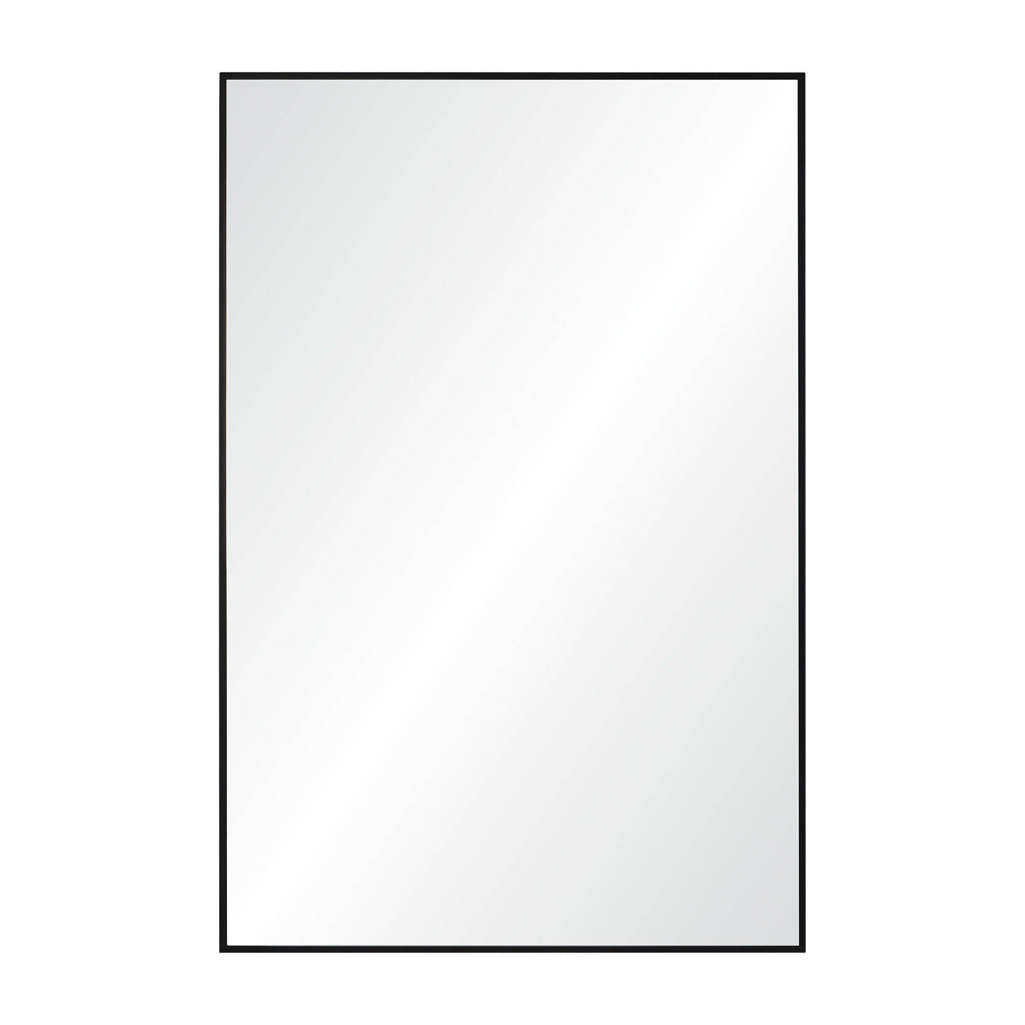 184041.jpg Renwil Amara Matte Black Rectangular Wall Mirror MT2548 - front view of the matte black rectangular mirror