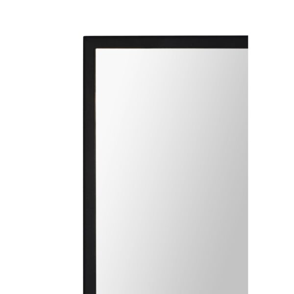 Renwil Amara Matte Black Rectangular Wall Mirror MT2548 - close-up of the matte black upper corner