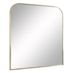 Renwil Joan Antique Brass Arched Wall Mirror MT2507 - angled view of the brass-finished frame