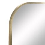 Renwil Joan Antique Brass Arched Wall Mirror MT2507 - close-up of the antique brushed brass curve