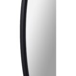 Renwil Claribel 30 Inch Matte Black Round Wall Mirror MT2414 - slim black frame edge detail