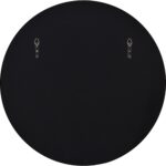 Renwil Claribel 30 Inch Matte Black Round Wall Mirror MT2414 - rear view showing D-ring mounting points