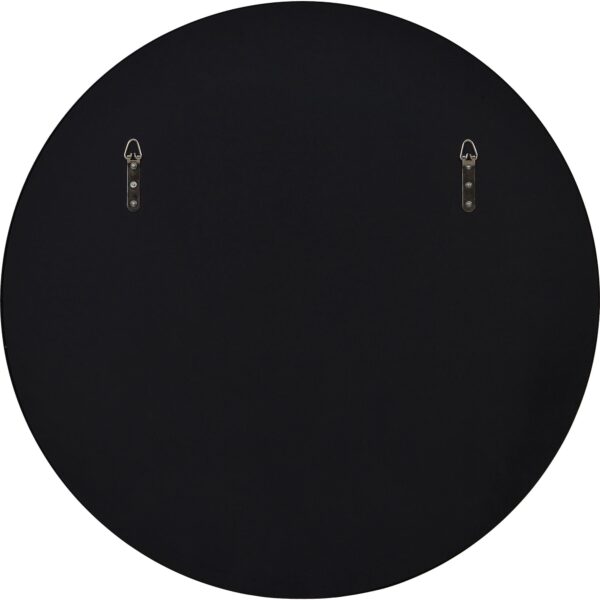 Renwil Claribel 30 Inch Matte Black Round Wall Mirror MT2414 - rear view showing D-ring mounting points