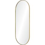 Renwil Marius Gold Leaf Full Length Mirror MT2366 - angled full-length mirror view