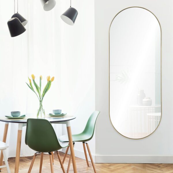 Renwil Marius Gold Leaf Full Length Mirror MT2366 - mirror styled in a dining area