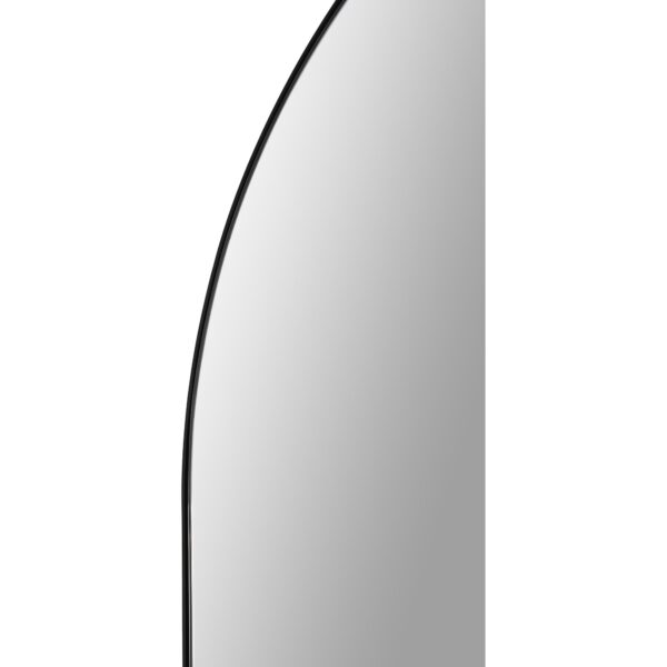 Renwil Webster Black Iron Oval Wall Mirror MT2394 - curved black frame detail